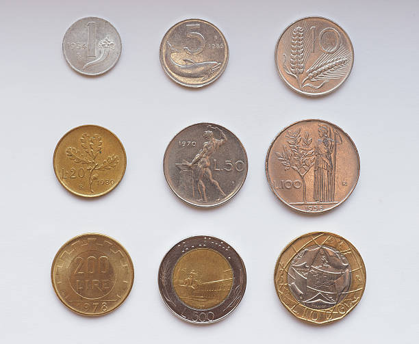 istock Italian lira coin 522486681