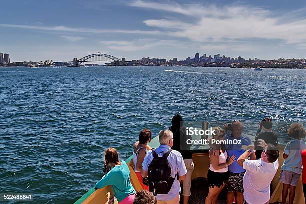 Passengers Enjoy The Manly Ferry Stock Photo - Download Image Now - Australia, Capital Cities, Circular Quay