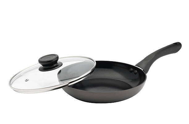 istock Fry pan with glass cover isolated on a white background 522487449
