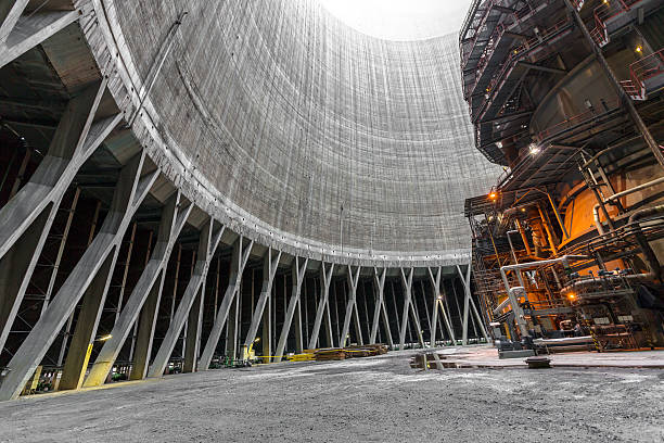 interior de la central eléctrica térmica - nuclear power station fotografías e imágenes de stock