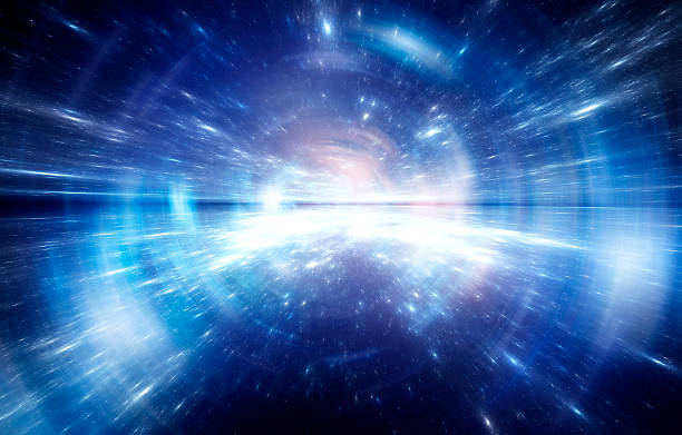 istock Time warp, traveling in space. 522489377