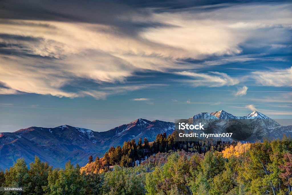 Daybreak over Heber Valley and the Wasatch Mountains This is the sunrising over the Wasatch range and the Heber Valley. Taken from the top of Guardsman's Pass over Park City Utah. Utah Stock Photo
