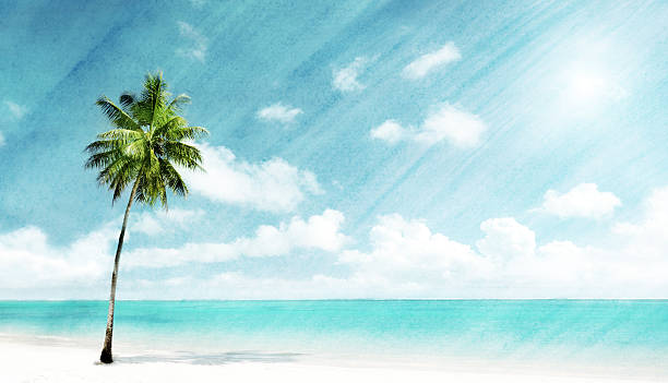 istock watercolor grunge image of beach 522509949
