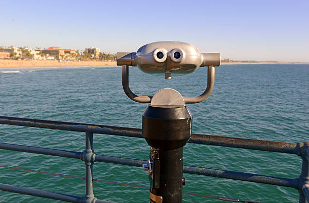 istock Viewfinder - binoculars on the beach in Southern California 522510097