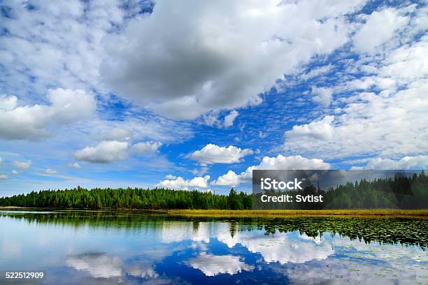 Lake Engozero And Dramatic Clouds North Karelia Russia Stock Photo - Download Image Now