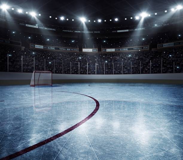 dramático hóquei arena - ice hockey ice ice skating sport - fotografias e filmes do acervo