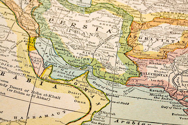 istock Persian Gulf on vintage map 522515145