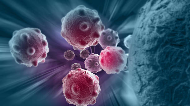 célula cancerosa - cáncer tumor ilustraciones fotografías e imágenes de stock
