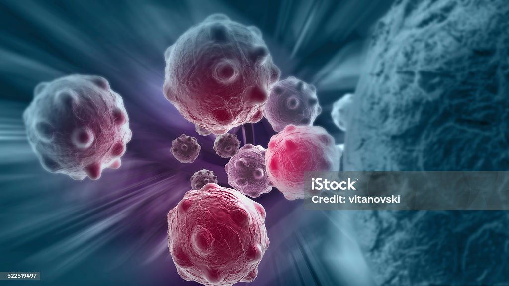 cancer cell cancer cell made in 3d software Cancer Cell Stock Photo