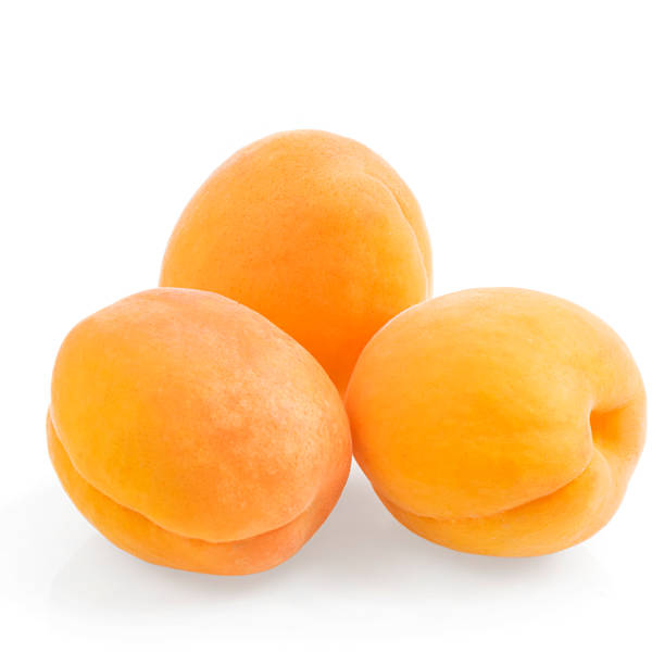 istock Group of fresh apricot on white 522520177