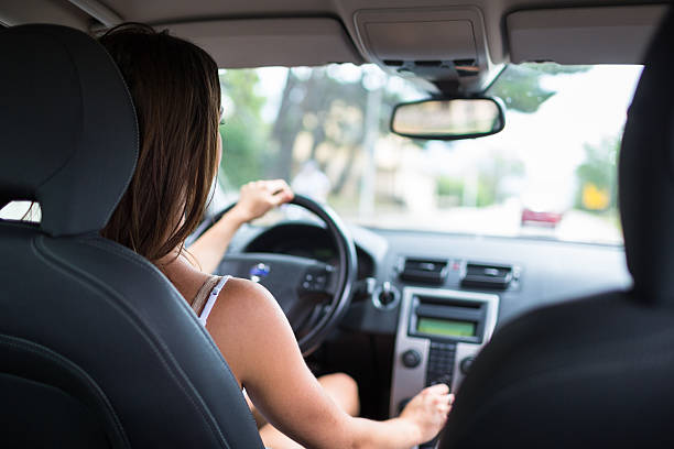 istock Young, woman driving a car 522520503