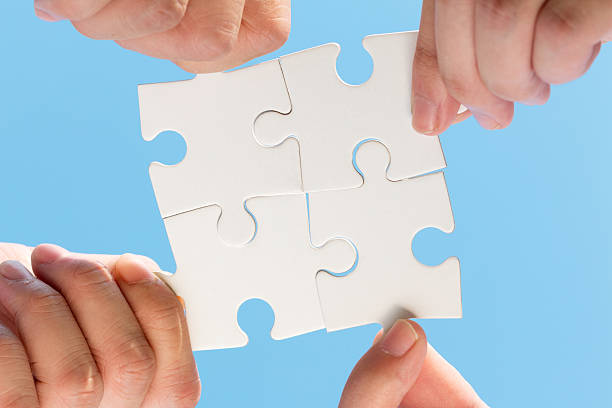 istock puzzle jigsaw and concept with sky background 522521585