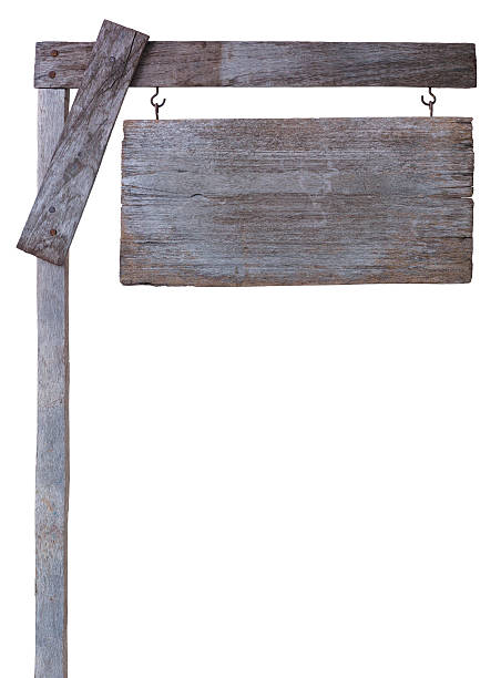 istock Old weathered wooden sign board. 522522613