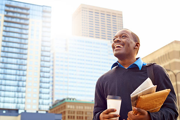 istock Coffee takes him to his happy place 522523935