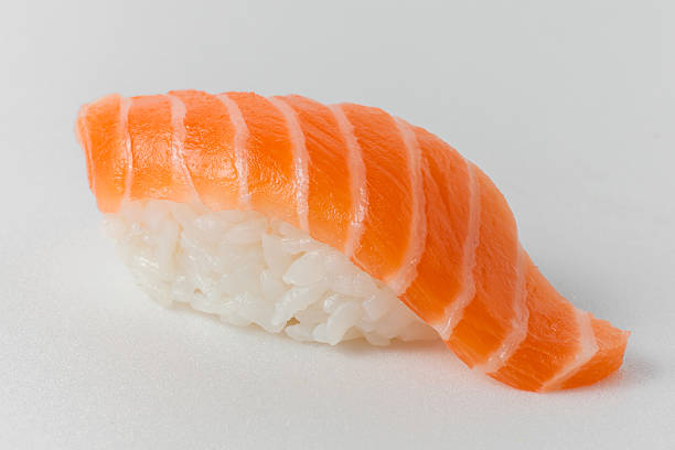 istock sushi from rice and salmon on a white background 522528060