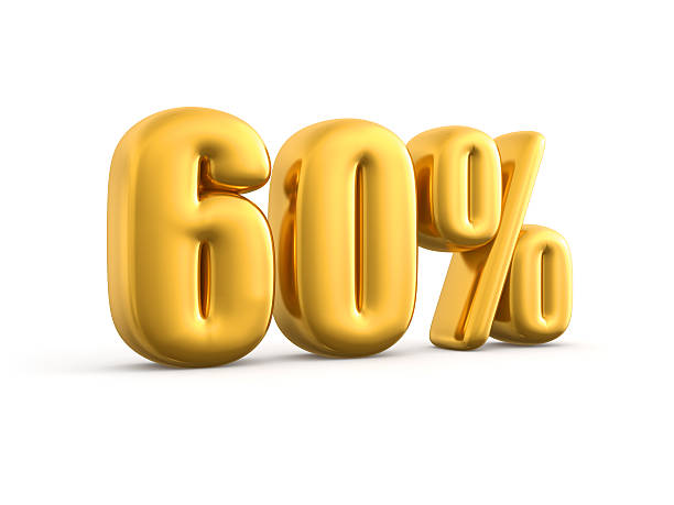istock 60 Percent gold, 3d render illustration. 522528330