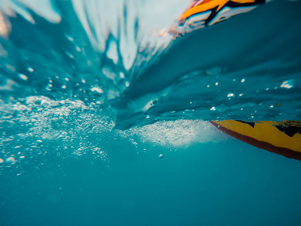 istock Underwater view of a moving inflatable ring 522529260