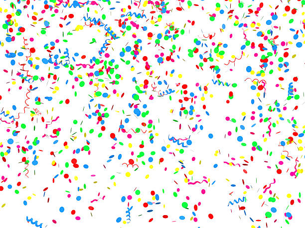 istock 3D background of confettis. 3D illustration 522530234