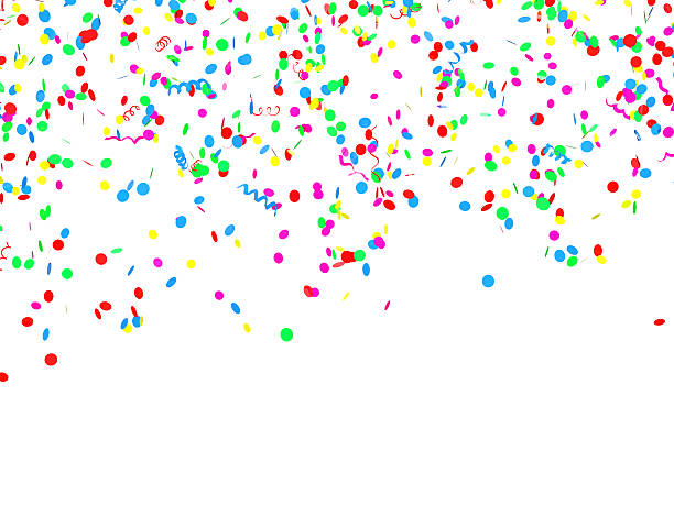 istock 3D background of confettis. 3D illustration 522530276