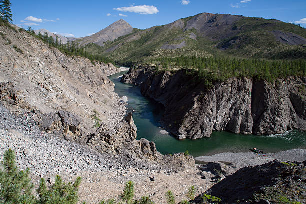 istock The narrow rocky canyon on a mountain river. 522532092