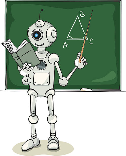 Robot Teacher Stock Illustration - Download Image Now - Robot, Mathematics,  Cartoon - iStock
