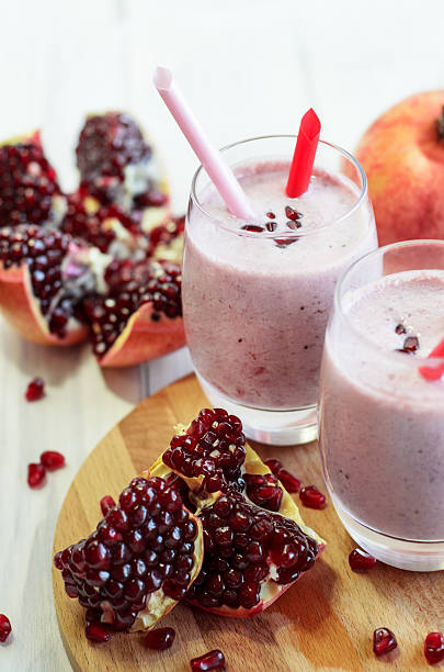 istock Pomegranate smoothie in glass 522533174