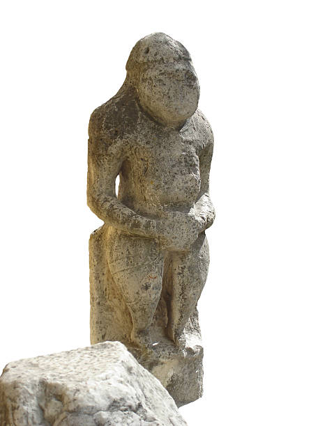 istock Ancient stone statue of a polovets baba (polovets woman) 522533800