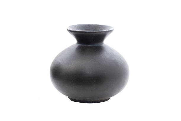 istock Black vase on isolated on a white background . 522534896