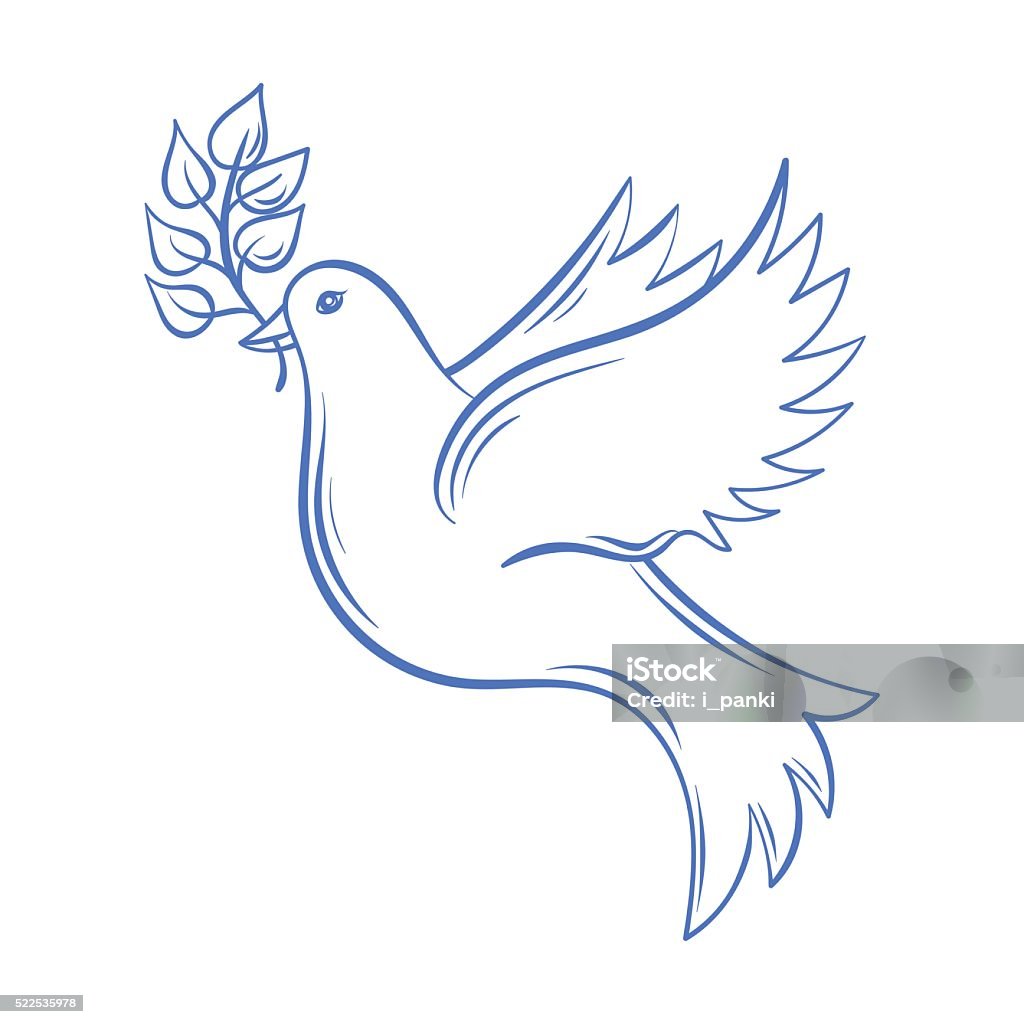 Bồ Câu Vector Vẽ Tay Dove Of Peace Minh Họa Hình minh họa Sẵn có ...