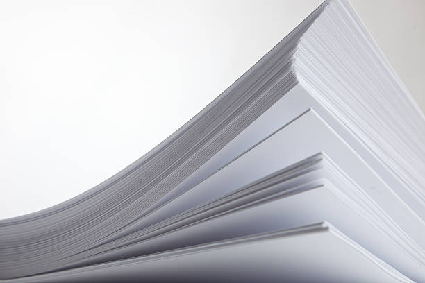 istock Sheets of  printer paper  on white background. 522538719
