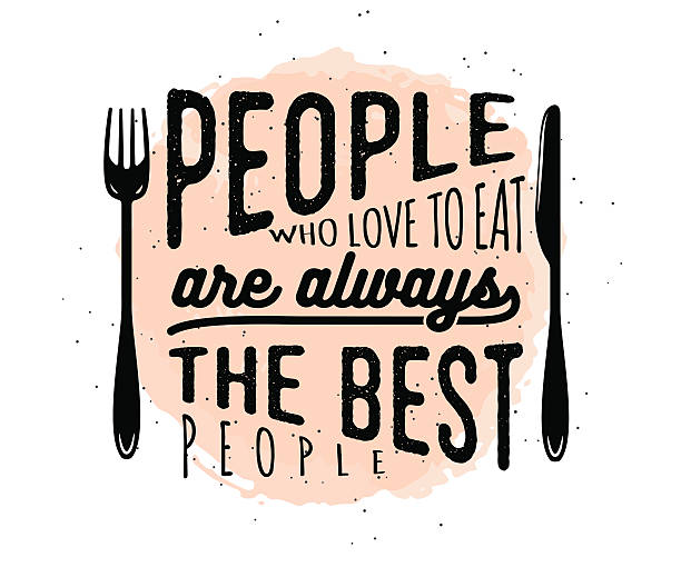 Food Related Typographic Quote Stock Illustration - Download Image Now -  Food, Kitchen, Quotation - Text - iStock