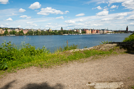Summer day on Långholmen, an island in Stockholm, Sweden
