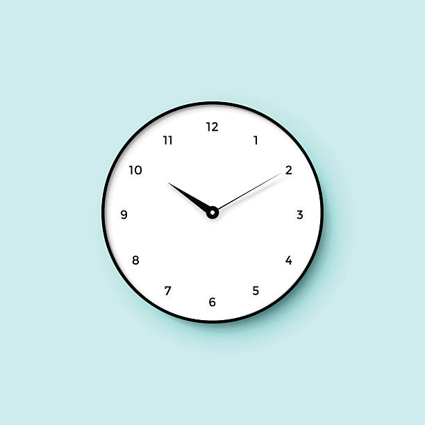 아이콘크기 화이트 시계, 영향력 있는 민트 벽 - white background color image alarm clock deadline stock illustrations