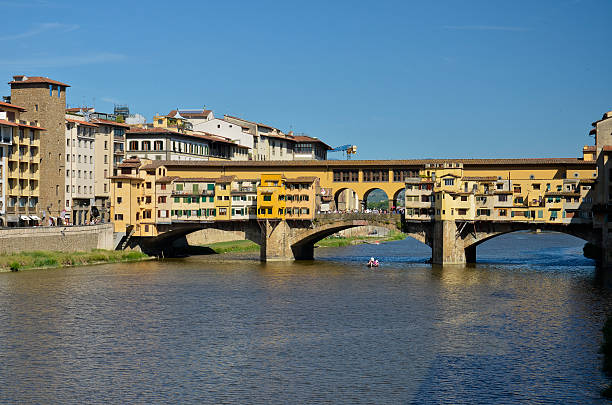 ponte velha, florence - italy florence italy bridge tuscany imagens e fotografias de stock