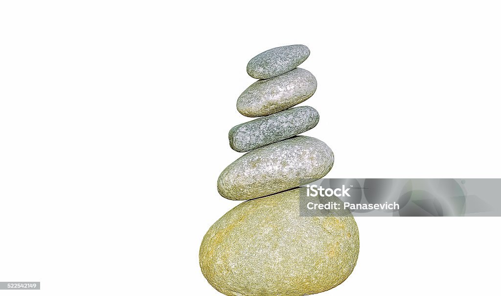 Pebbles stack Pebbles stack, on a white background Abstract Stock Photo