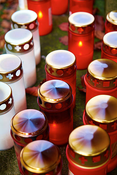 Close-up shot of lamps