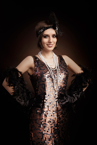 Vintage style image of a flapper girl
