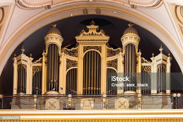 Pipe Organ Inside Catholic Church Stock Photo - Download Image Now - Church, Music, Antique