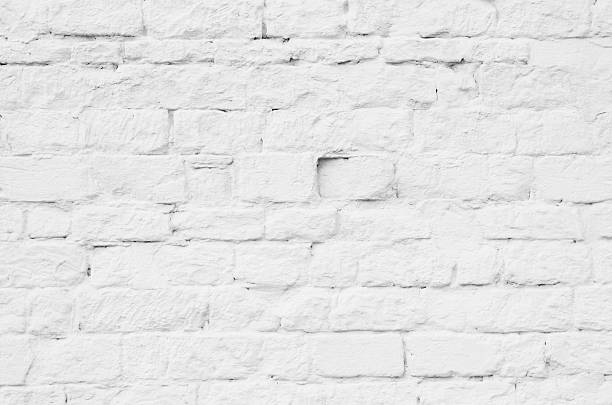 istock Brick grunge white painted old wall texture background 522544796