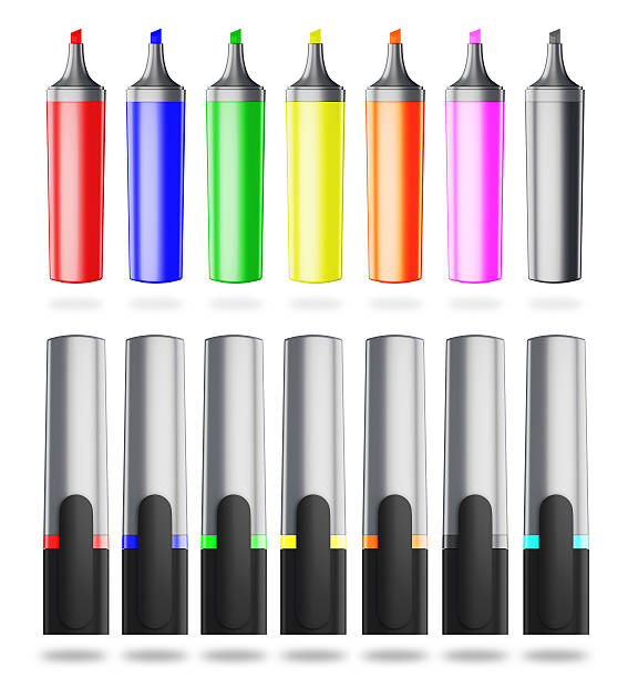 istock Set of colored felt-tip pens on a white background. 522544879