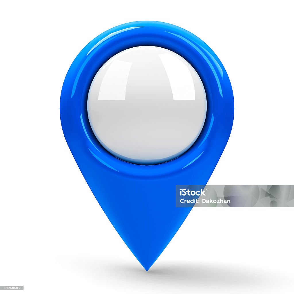 Point Map Blue Blue Map Pointer Blank Stock Photo - Download Image Now - Map Pin Icon ...