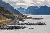 Rugged west coast of Norway's Vesterålen Islands