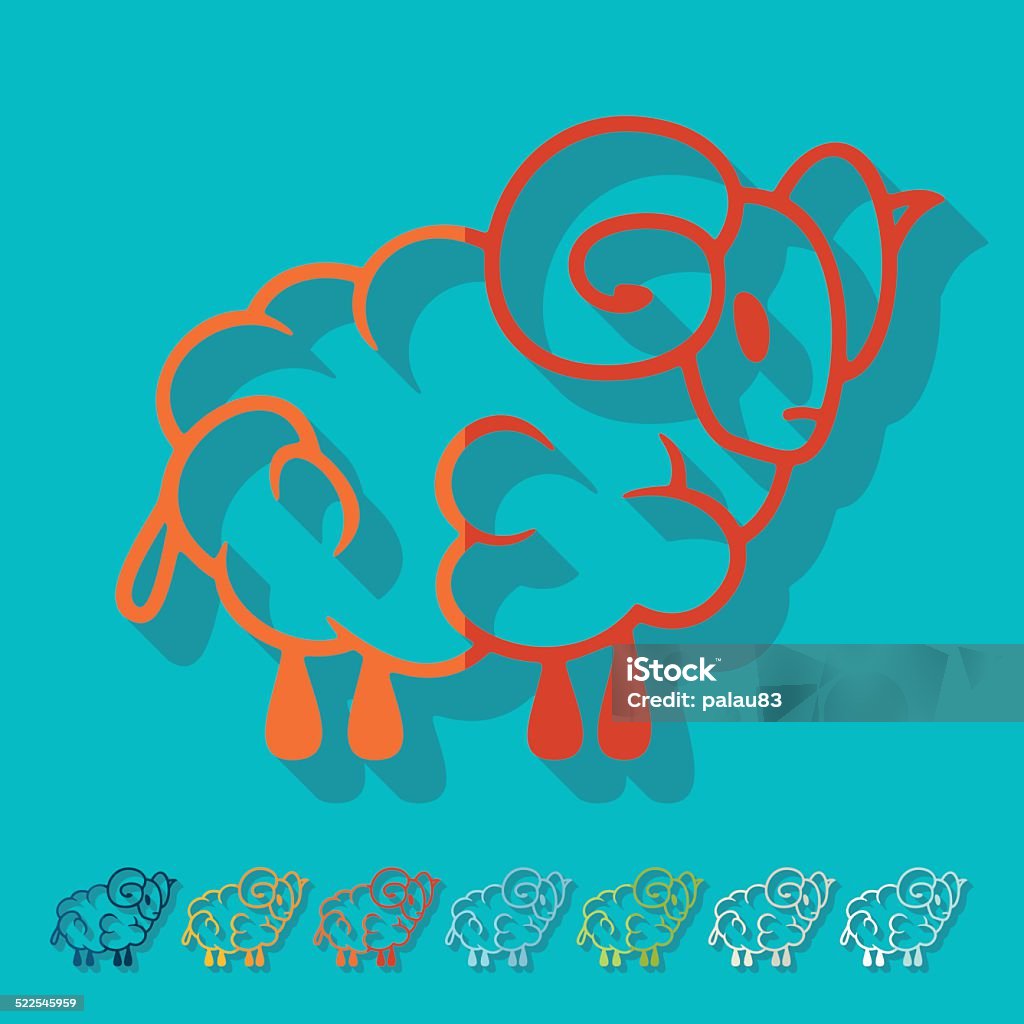 Abstract Sheep Design Flat Design Sheep Stock Illustration - Download Image Now - Abstract ...