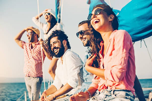 istock Friends on a yacht 522548136