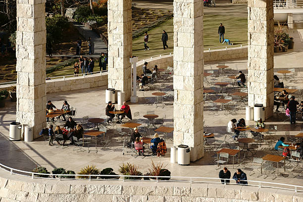 café at the getty center - getty 뉴스 사진 이미지