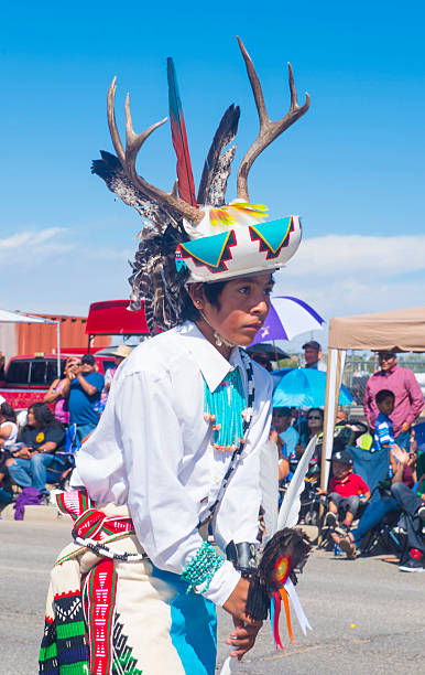 GallupCity in New Mexico USA Inter-Tribal cerimónia indiano - fotografia de stock