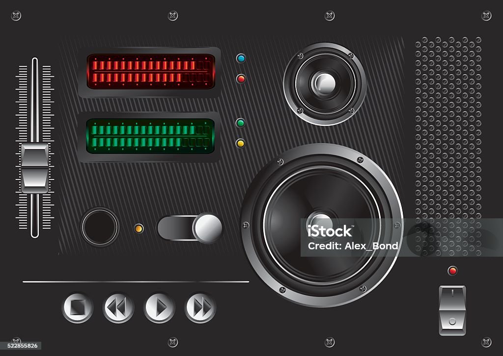 Audio Interface Design Elements Stock Illustration - Download Image Now ...