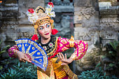 Traditional Ramayana dancer in a temple of Bali