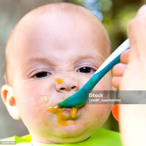 Baby Eating Stock Photo - Download Image Now - Baby Boys, Baby Girls, Childhood