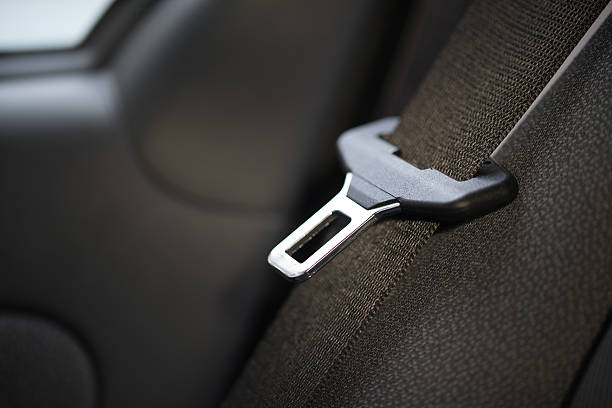 open seat belt in car on black close up close up pf a safety belt on black background autounfall stock pictures, royalty-free photos & images